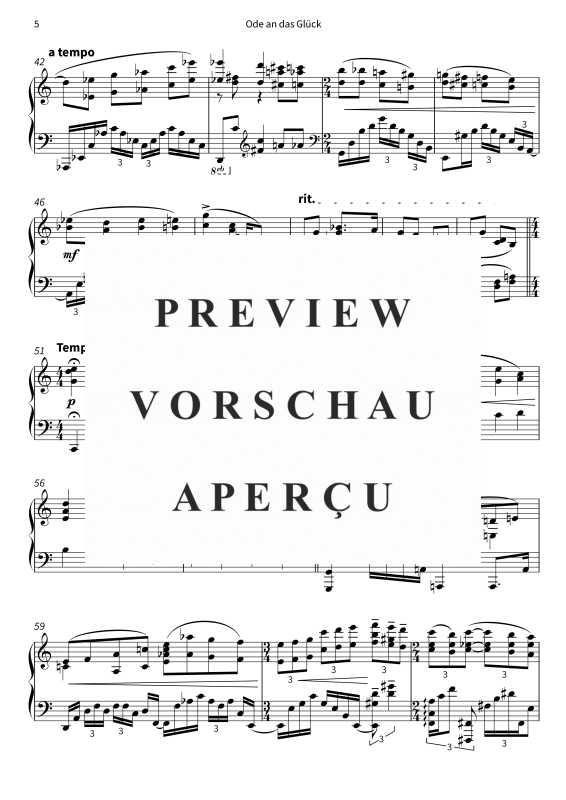 gallery: Ode an das Glück - inspiriert durch Sinfonie Nr. 9 d-Moll, op. 125, 4. Satz, , Klavier Solo