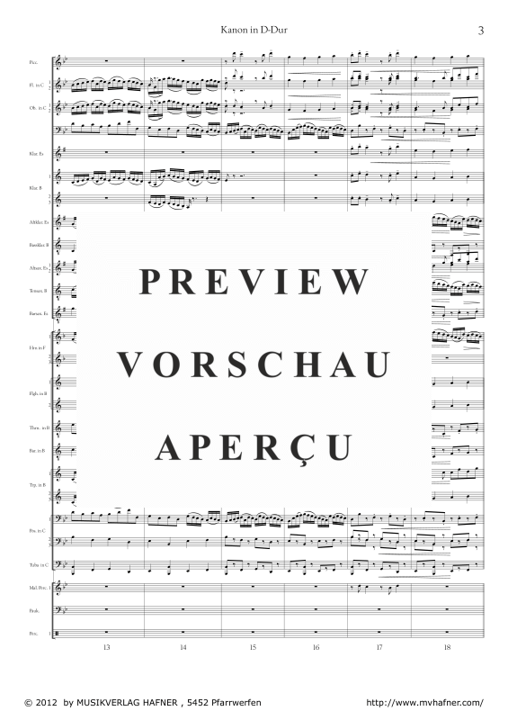 Product gallery: Page 8 of 11 Kanon in D-Dur, , (large wind orchestra)