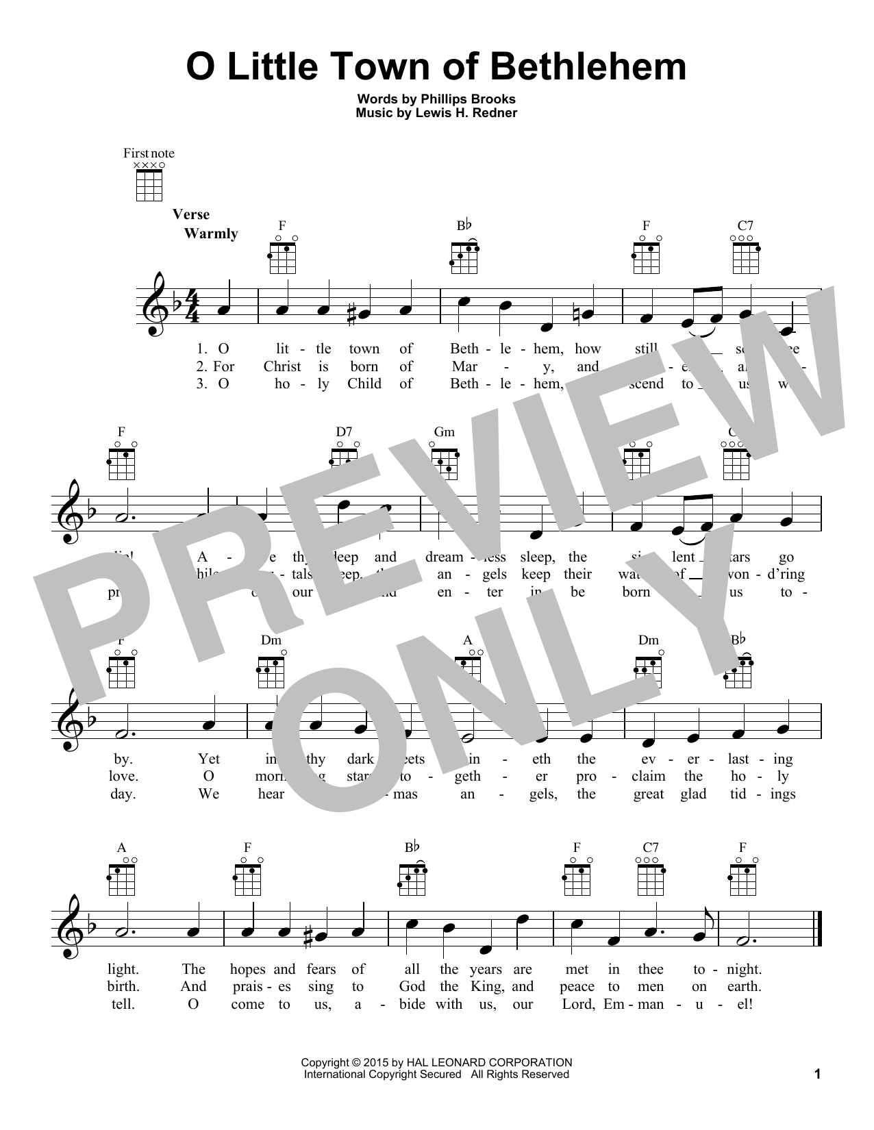 Product gallery: Page 1 of 1 O Little Town Of Bethlehem, Phillips Brooks