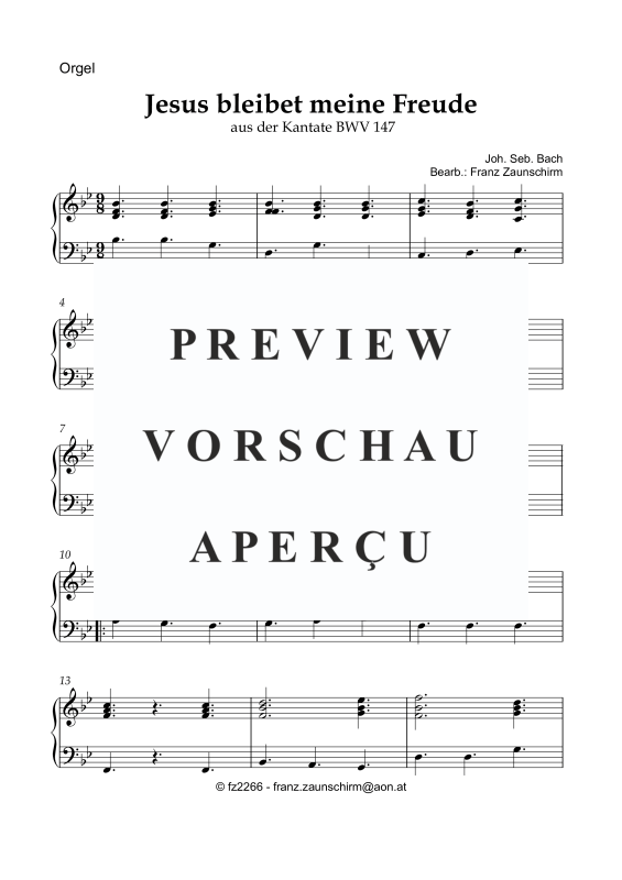 Produktgalerie: Seite 6 von 8 Jesus bleibet meine Freude, , Alt Saxophon und Orgel