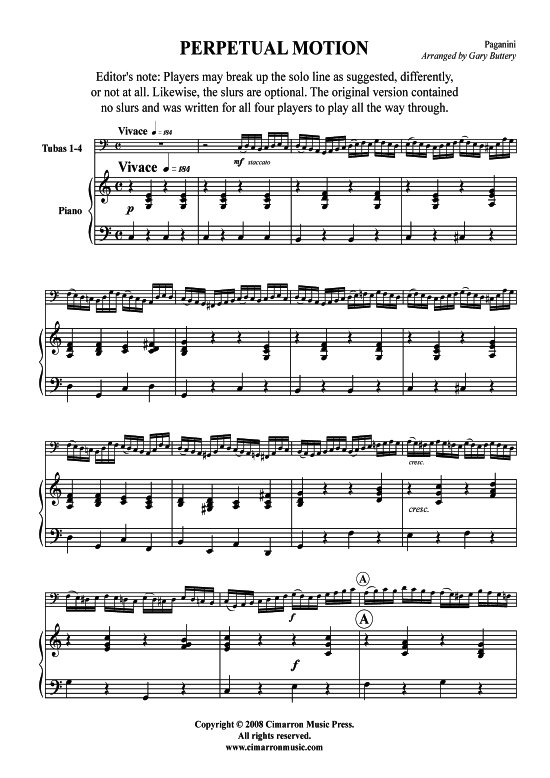 Product picture to: Moto Perpetuo (Perpetual Motion) Niccolo Paganini