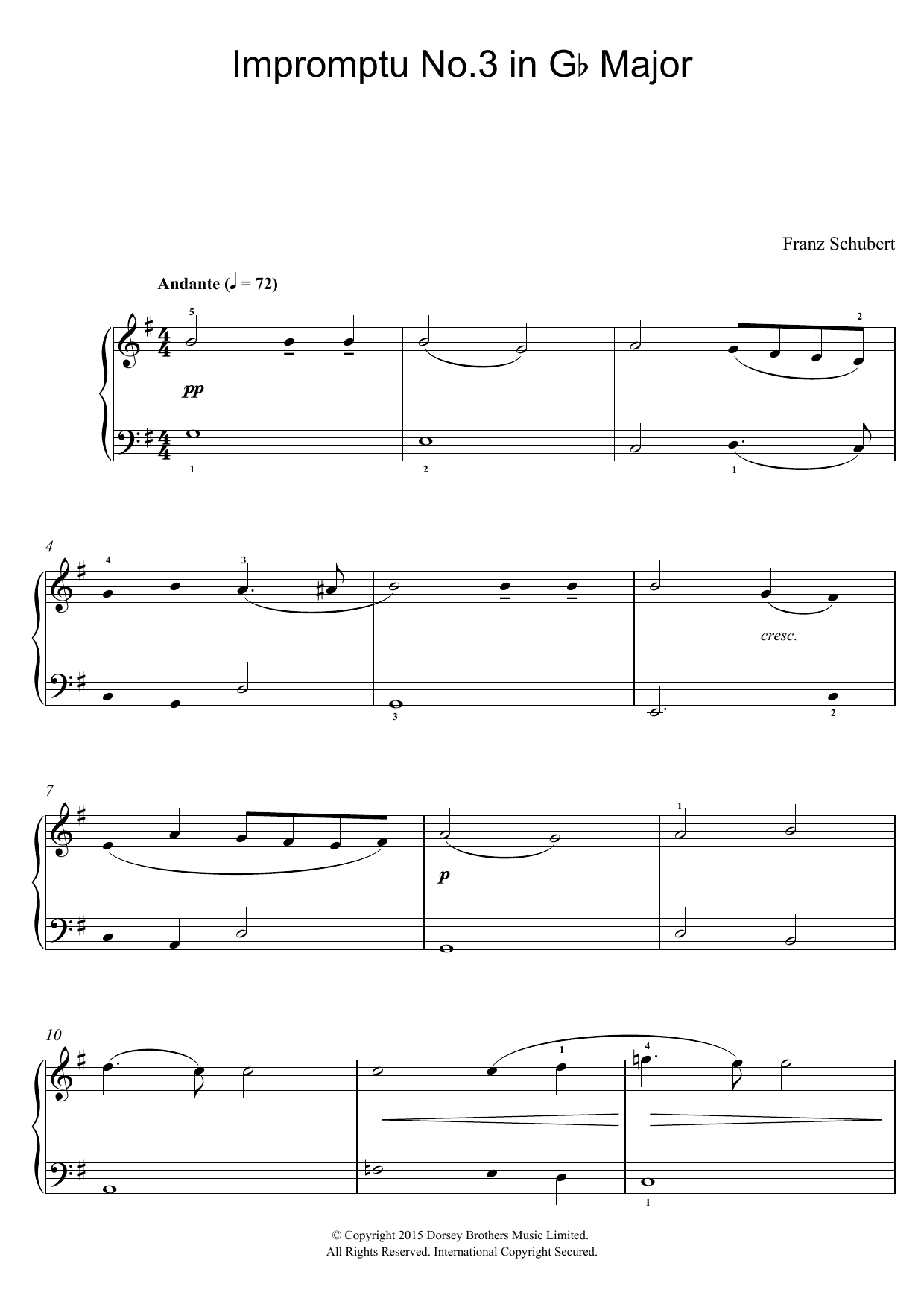 Product picture to: Impromptu No. 3 in G Flat Major, Op.90 (excerpt)