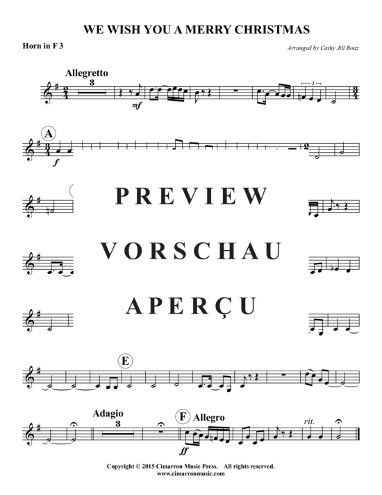 Produktgalerie: Seite 7 von 9 We Wish You A Marry Christmas , , (Horn Quintett)