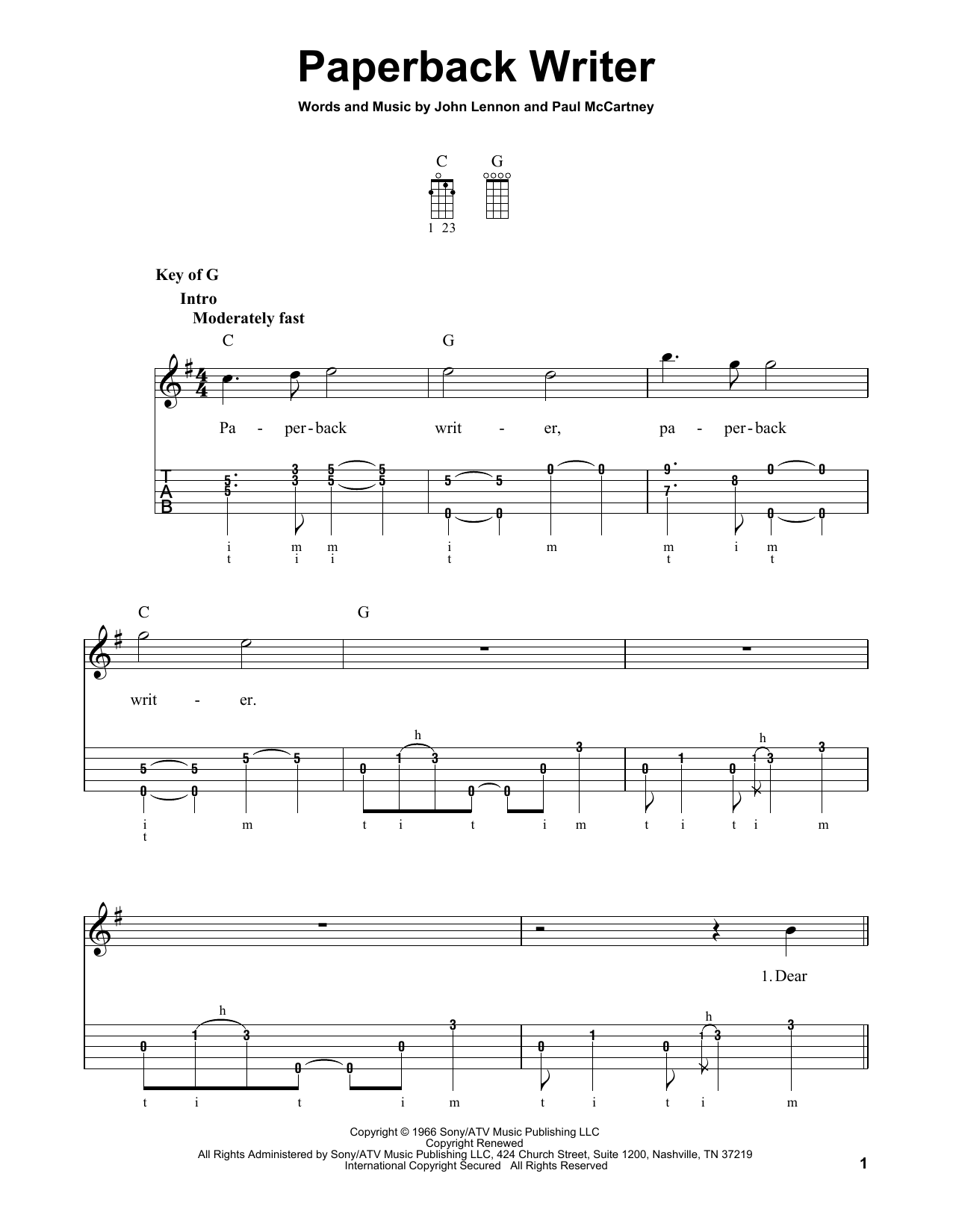 Produktgalerie: Seite 1 von 1 Paperback Writer, The Beatles, Banjo