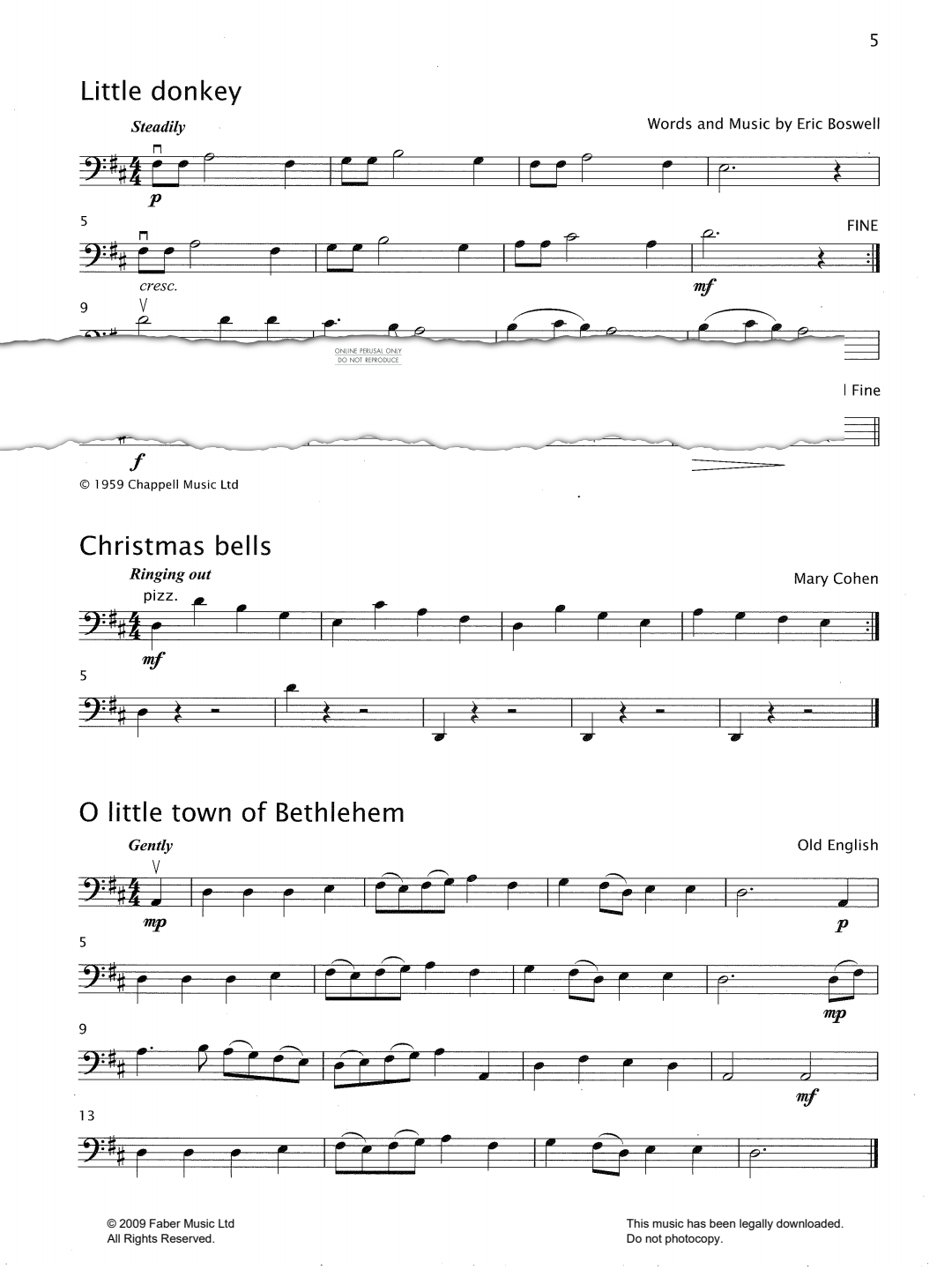 Produktgalerie: Seite 1 von 1 Little Donkey, Eric Boswell, Violoncello