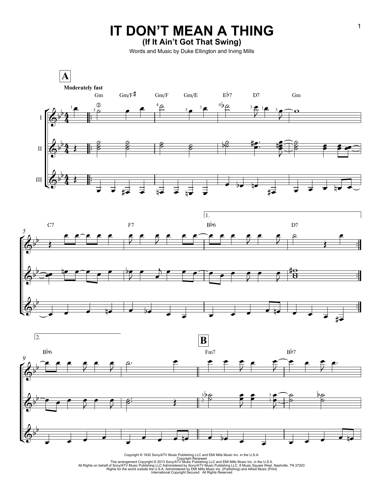 Product gallery: Page 1 of 1 It Don't Mean A Thing (If It Ain't Got That Swing), Duke Ellington