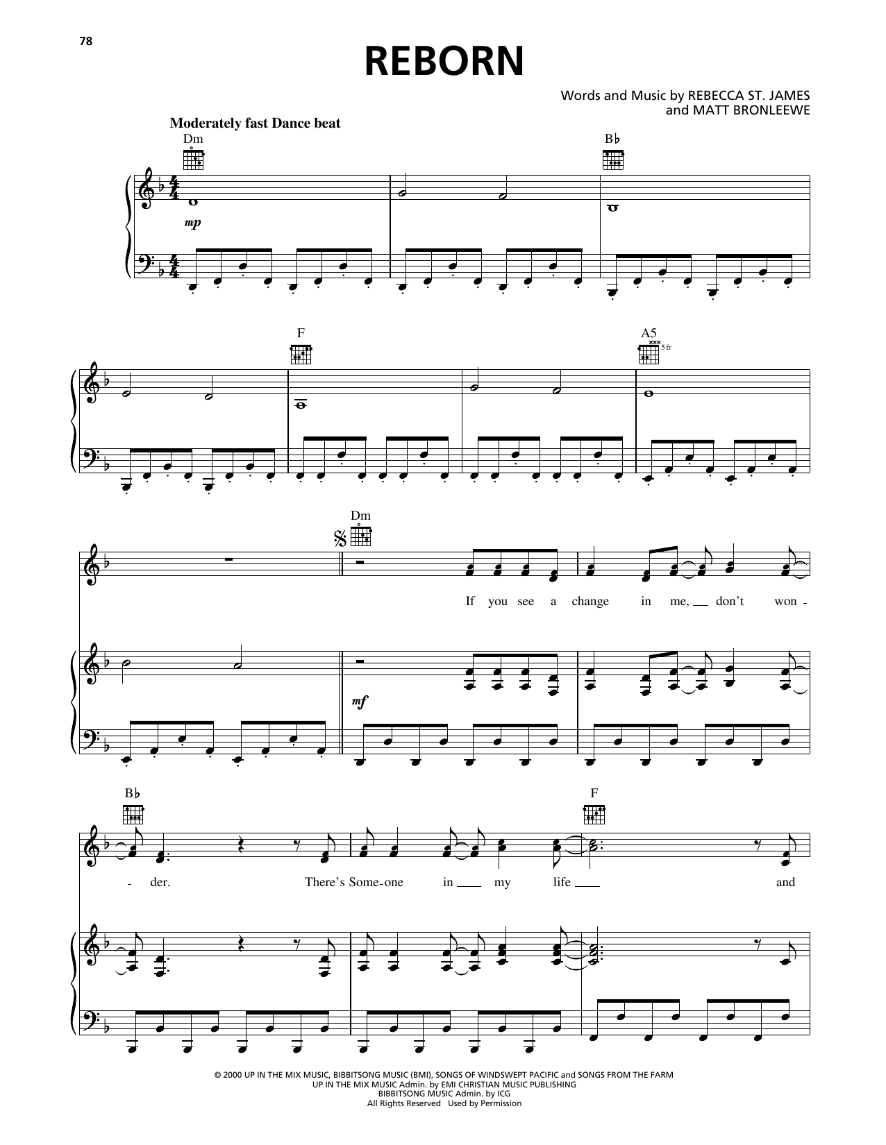 Produktgalerie: Seite 1 von 1 Reborn, Rebecca St. James, Gesang, Gitarre, Klavier
