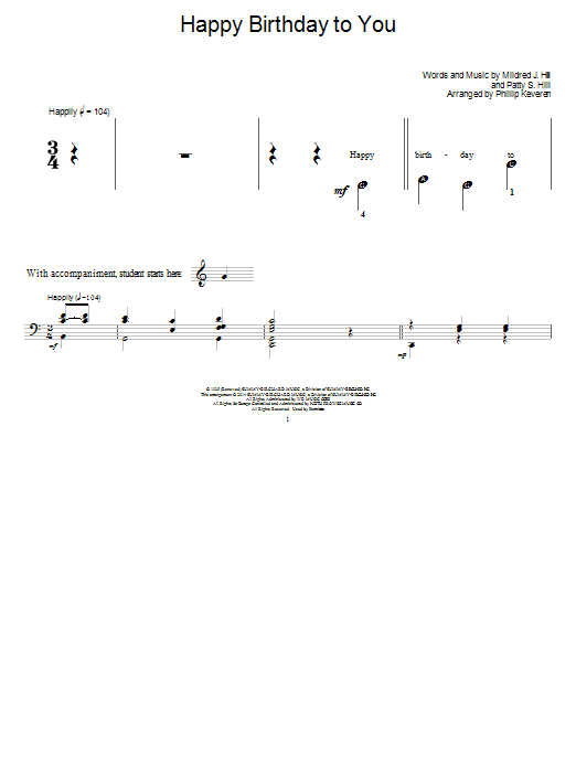 Produktbild zu: Happy Birthday To You (arr. Phillip Keveren)