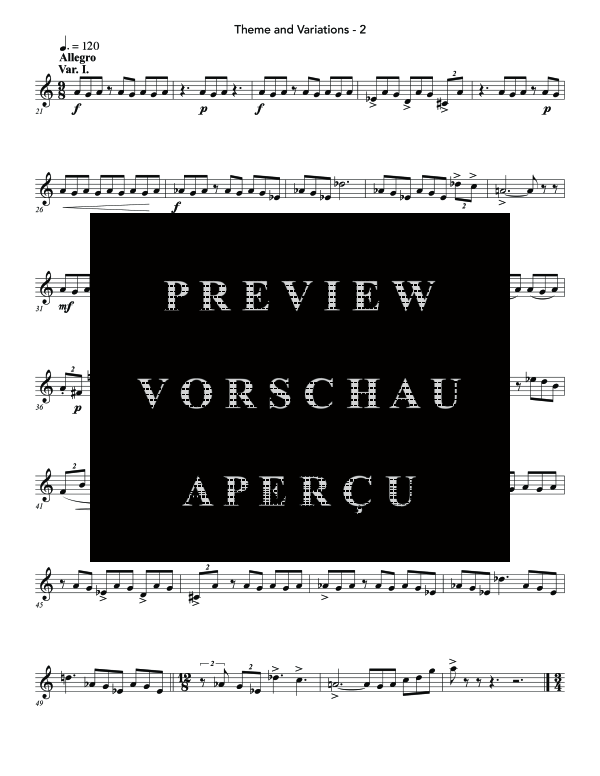 Produktgalerie: Seite 7 von 11 Theme and Variations, Op. 32, , (Horn in F Solo)