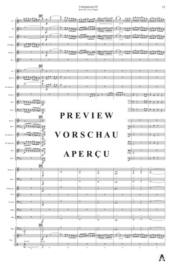 Produktgalerie: Seite 14 von 18 Contrapunctus 9 aus Kunst der Fuge , , (Concert Band)