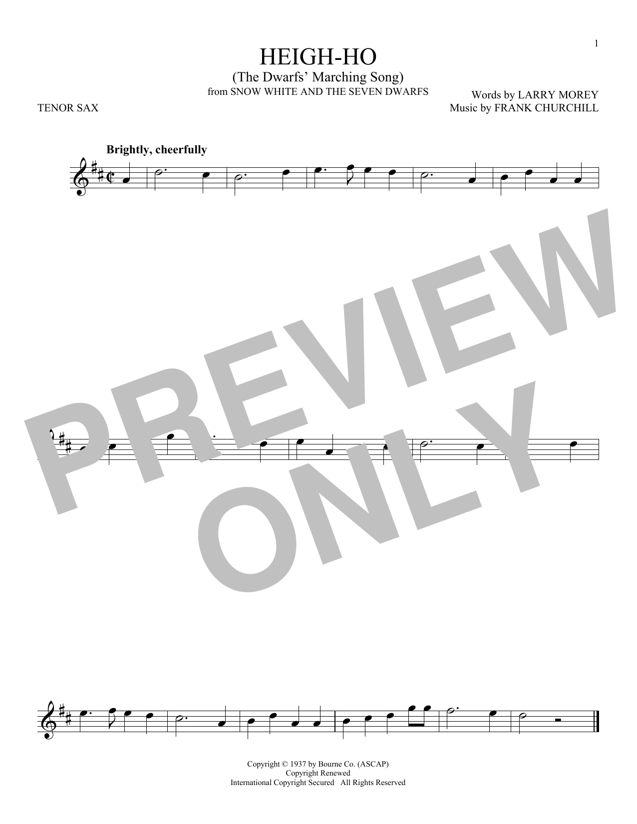 Product gallery: Page 1 of 1 Heigh-Ho (from Snow White And The Seven Dwarfs), Larry Morey & Frank Churchill