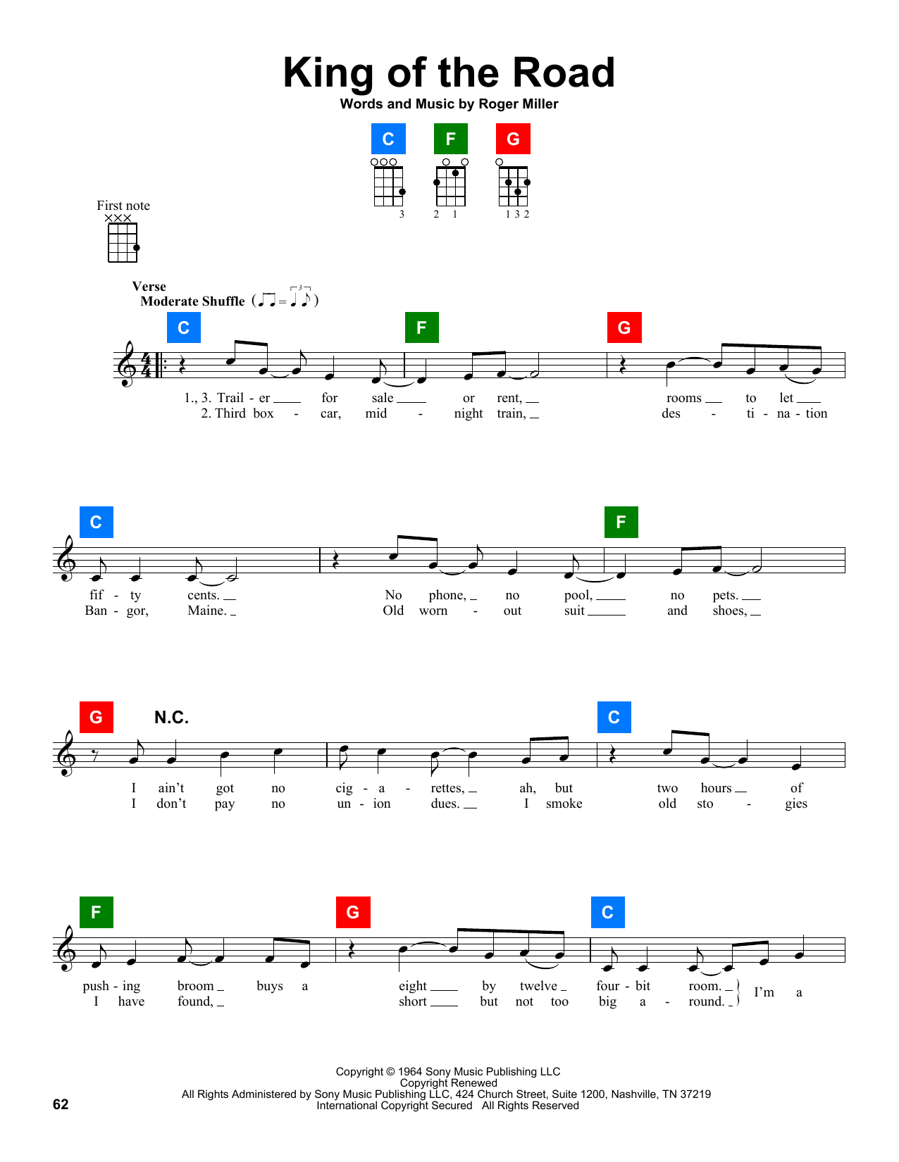 Produktgalerie: Seite 1 von 1 King Of The Road, Roger Miller, Ukulele