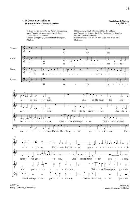 O decus apostolicum
