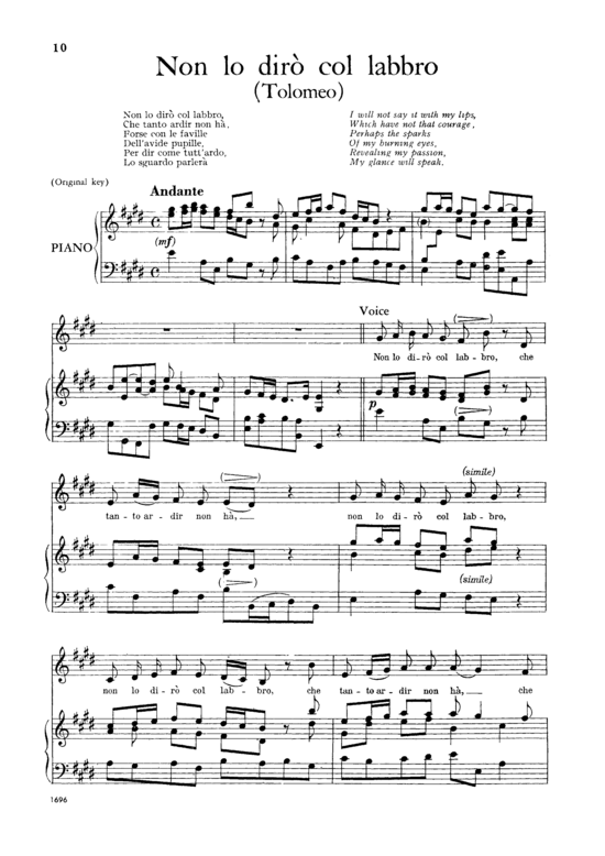 Product picture to: Non lo dirò col labbroGeorg Friedrich Händel