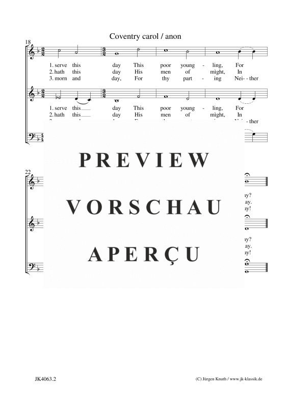 gallery: Coventry carol, , (Gemischter Chor)