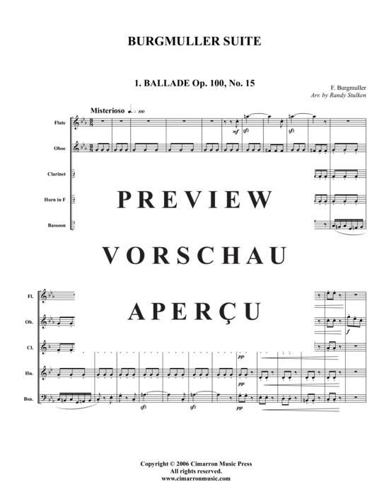 Produktgalerie: Seite 2 von 21 Burgmuller Suite , , (Holzbläser-Quintett)