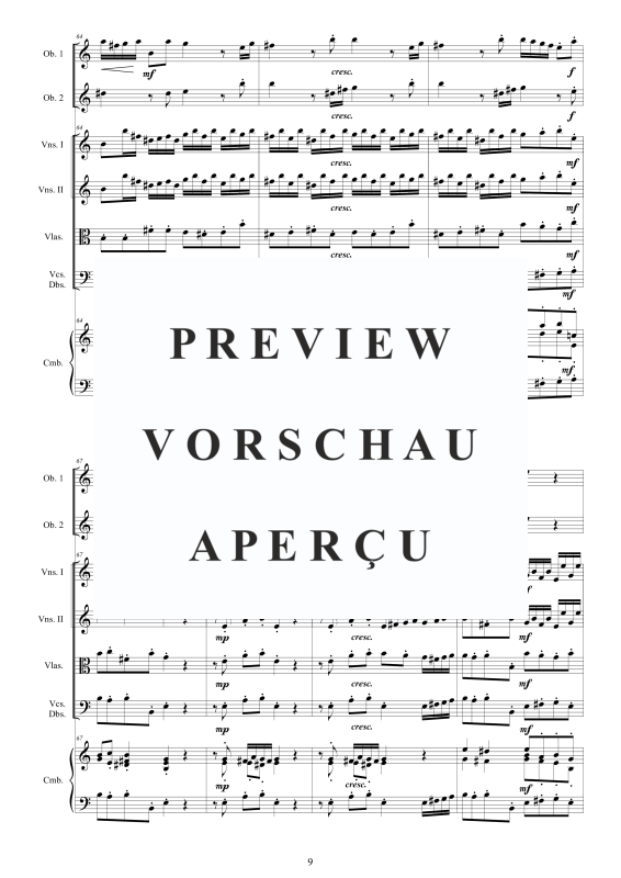 Produktgalerie: Seite 10 von 11 Concerto No.9 in C-Dur Op.9, , 2 Oboen Solo, Streicher Ensemble und Cembalo BC