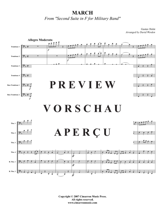 Product gallery: Page 2 of 19 Marsch aus der Militär Suite in F , , (Trombone ensemble)