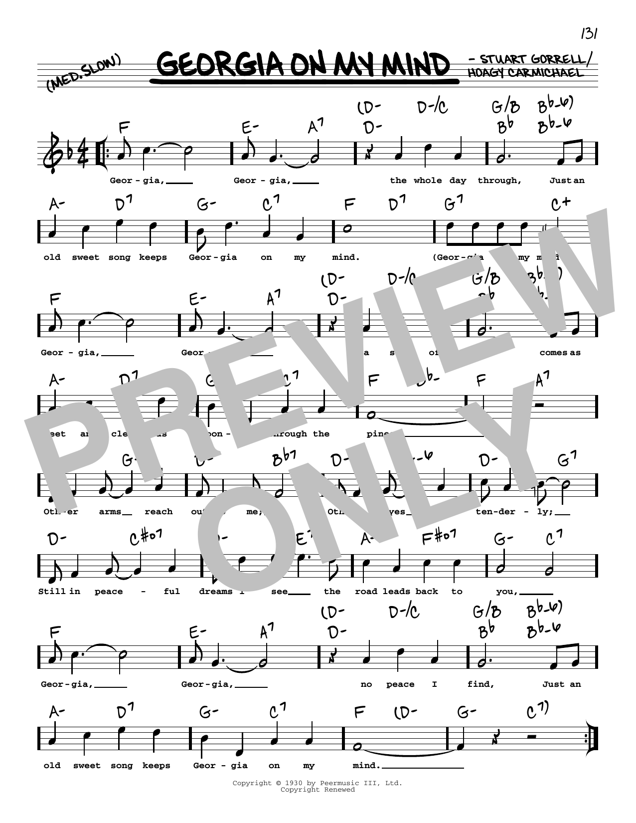Produktbild zu: Georgia On My Mind (arr. Robert Rawlins)