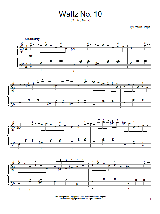 Product picture to: Waltz No. 10, Op. 69, No. 2