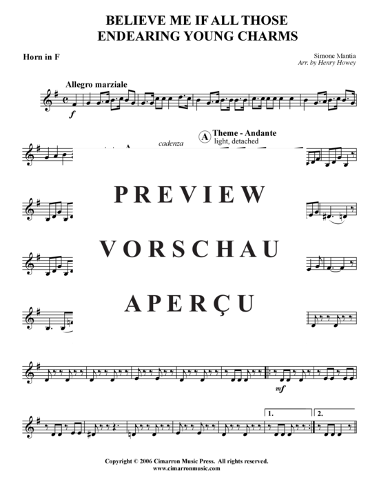 Produktgalerie: Seite 9 von 19 Believe Me If All Those Endearing Young Charms , , (Blechbläserquintett)