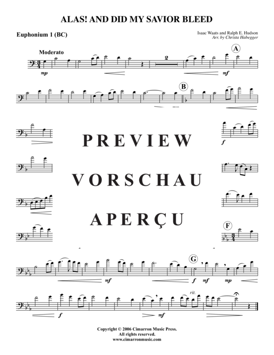 Product gallery: Page 4 of 9 Alas, and Did My Savior Bleed , , (Tuba Quartet: 2x Baritone, 2xTuba)