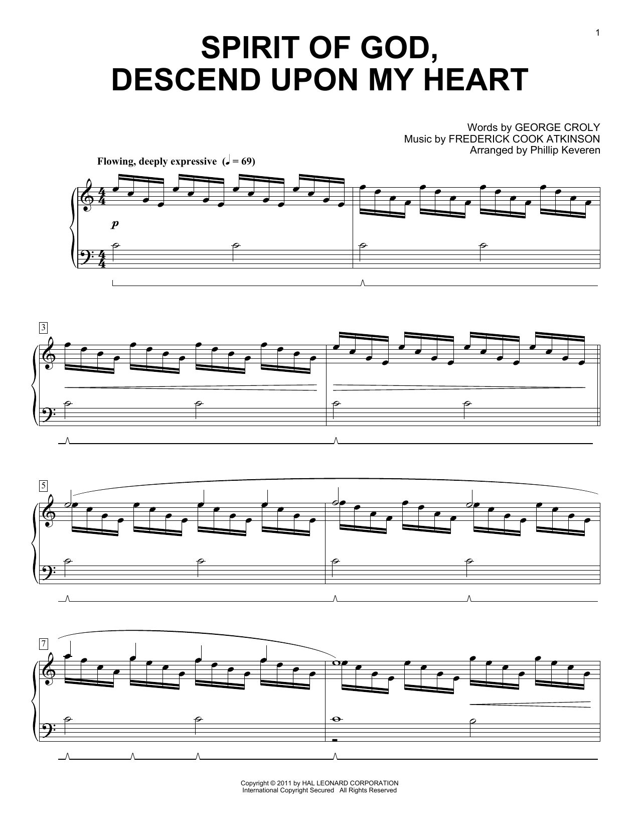 Produktbild zu: Spirit Of God, Descend Upon My Heart [Classical version] (arr. Phillip Keveren)