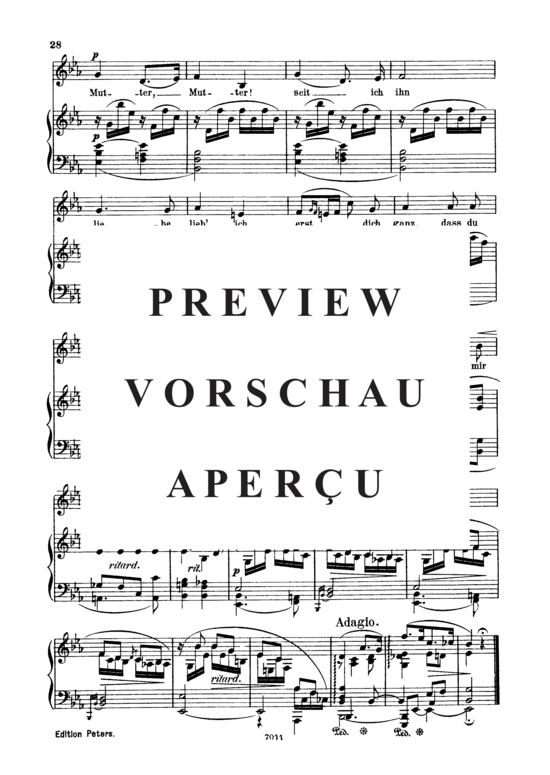 Product gallery: Page 3 of 3 Lied der Braut I Op.25 No.11, , Low Voice and Piano