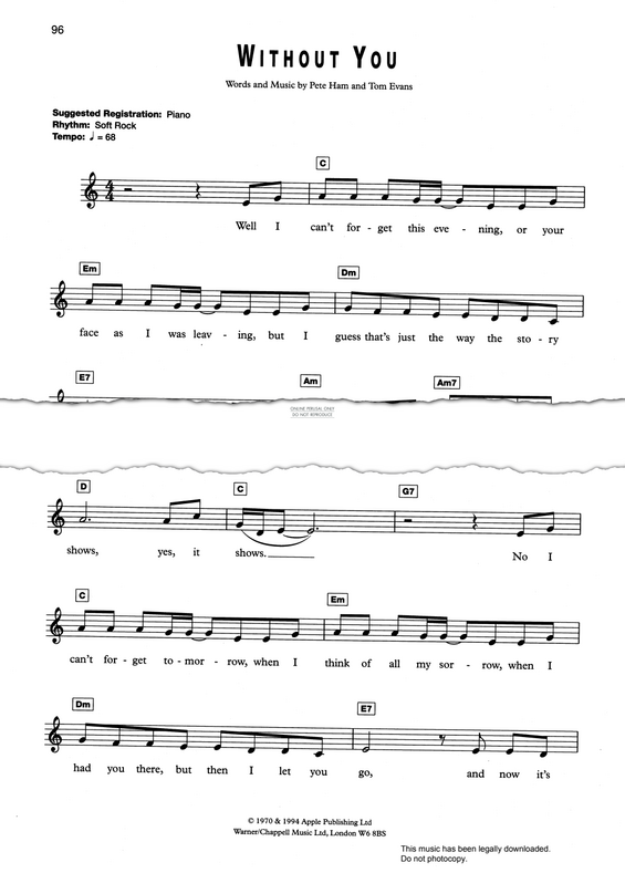 Produktgalerie: Seite 1 von 1 Without You, Mariah Carey, Gesang, Gitarre, Keyboard