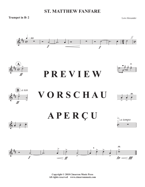Produktgalerie: Seite 7 von 11 St. Matthew Fanfare , , (Blechbläser Quintett)