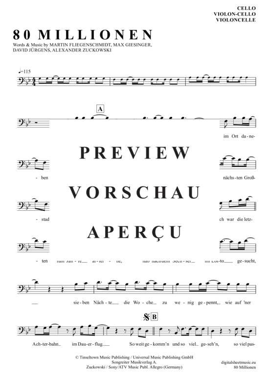 Produktgalerie: Seite 2 von 4 80 Millionen , Giesinger, Max, (Violon-Cello)