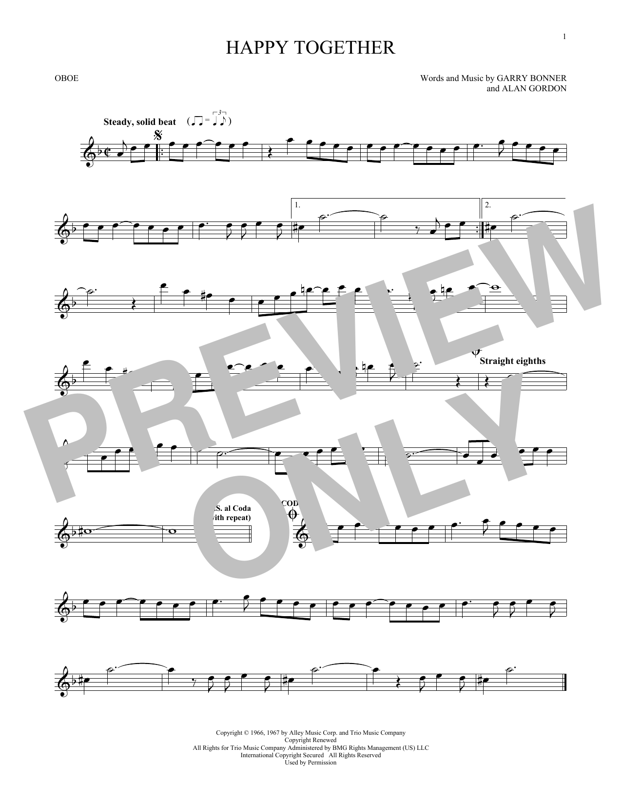 Produktgalerie: Seite 1 von 1 Happy Together, The Turtles, Oboe
