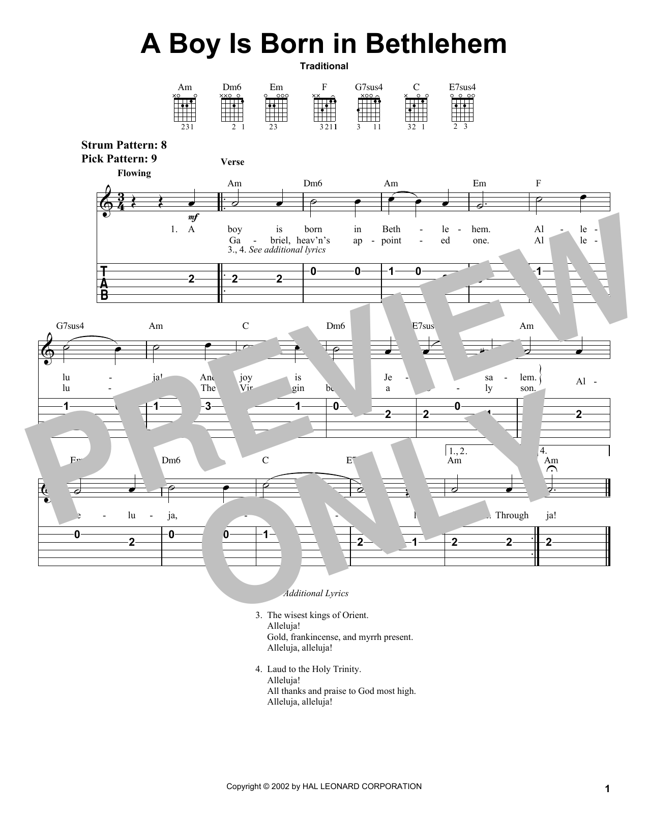 Product gallery: Page 1 of 1 A Boy Is Born In Bethlehem, Traditional