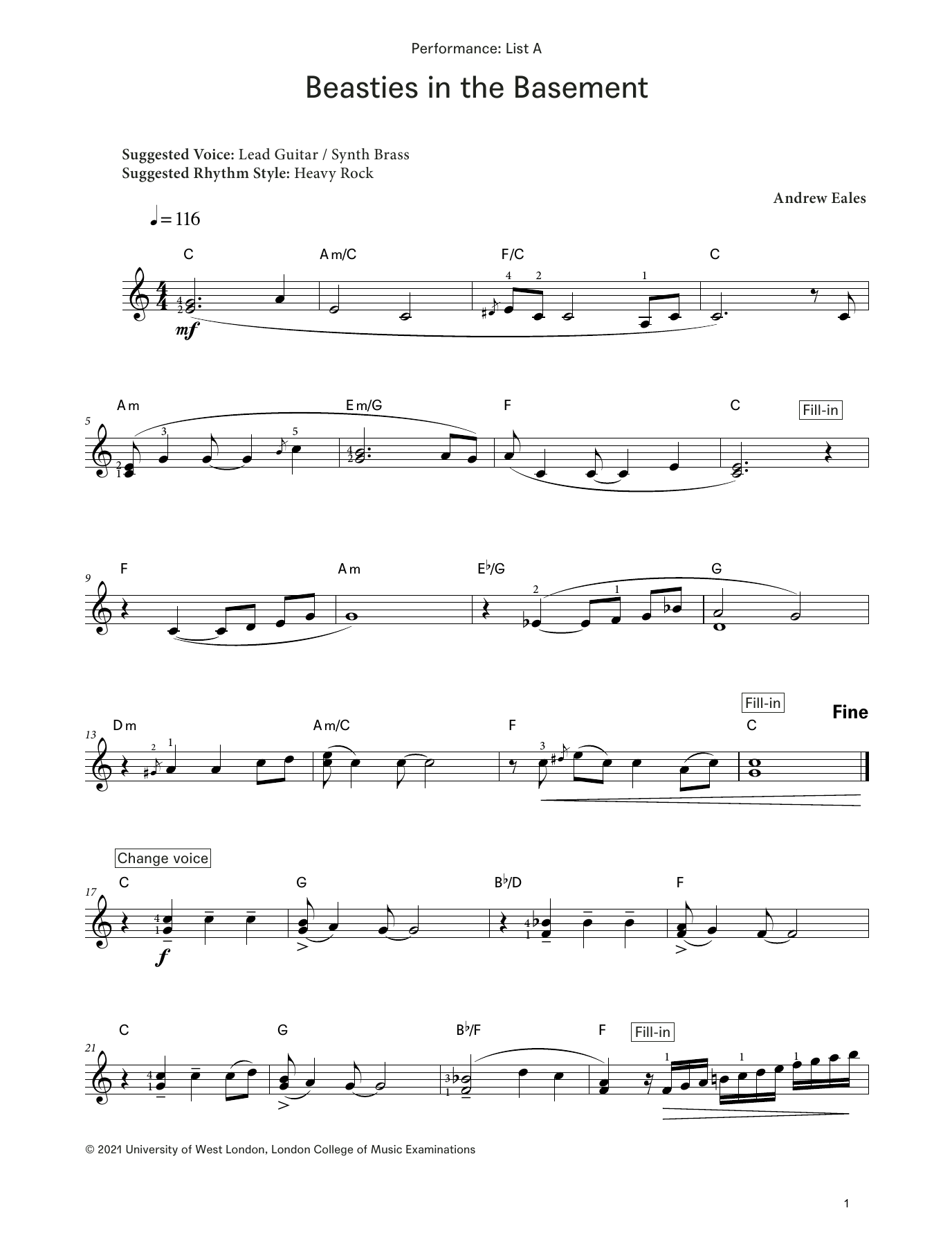 Produktgalerie: Seite 1 von 1 Beasties in the Basement (from LCME Electronic Keyboard Grade 5 List A), Andrew Eales, Klavier