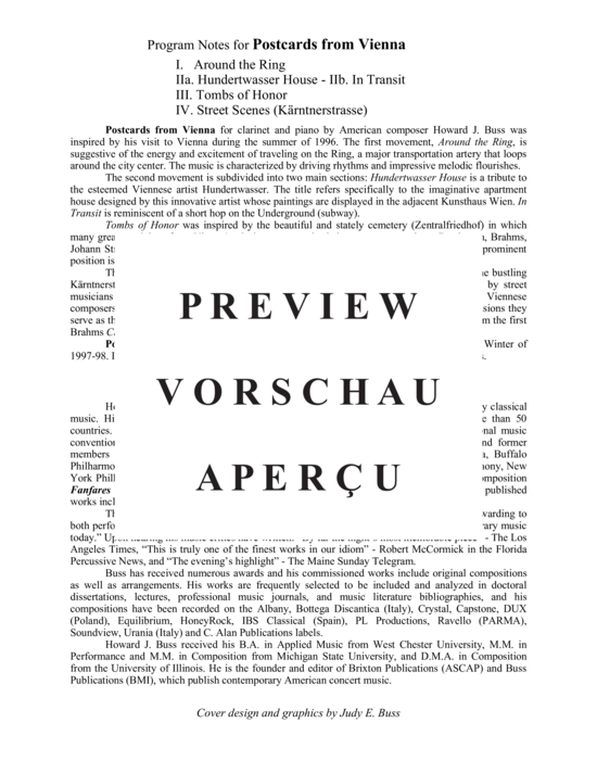 Product gallery: Page 3 of 21 Postcards from Vienna , , (clarinet and piano)