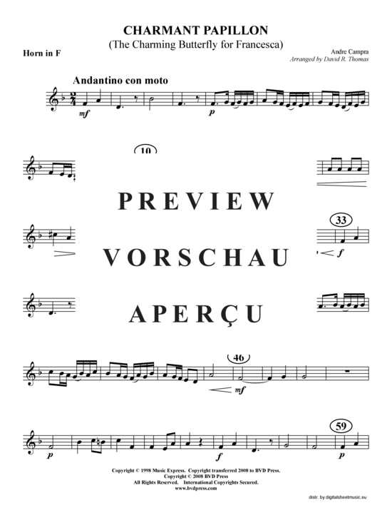 gallery: Charmant papillon (2xTromp in B, Horn in F (Pos) , , , Pos)