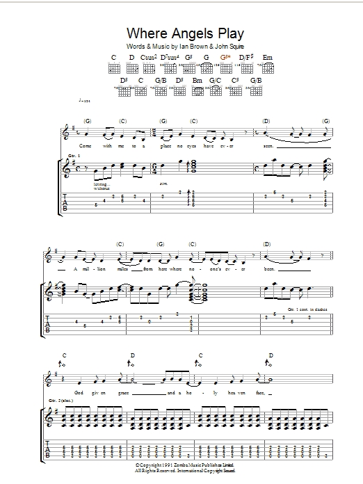 Produktgalerie: Seite 1 von 1 Where Angels Play, The Stone Roses, Gitarre