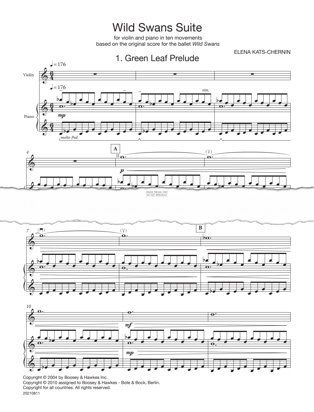 Produktgalerie: Seite 1 von 1 Wild Swans Suite, Elena Kats-Chernin, Klavier, Violine