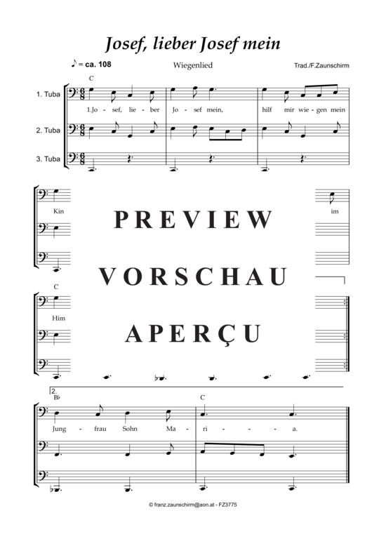 Product gallery: Page 2 of 5 Josef, lieber Josef mein , , (Tuba Trio)