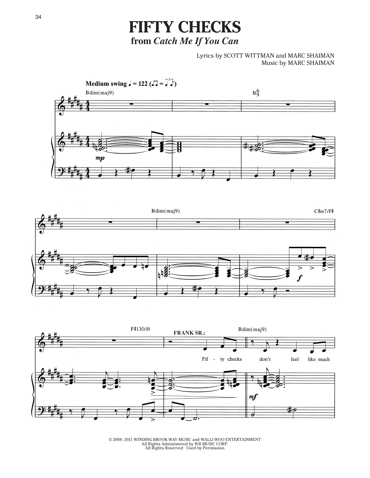 Produktbild zu: Fifty Checks (from Catch Me If You Can)