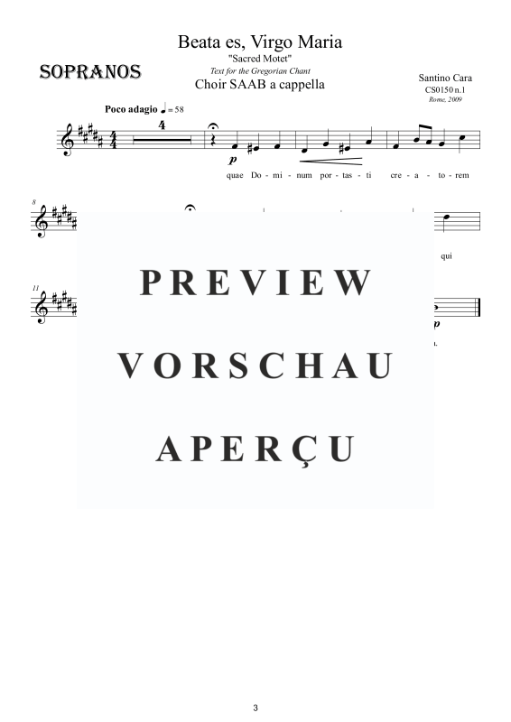 Product gallery: Page 4 of 7 Beata es, Virgo Maria, , Mixed Choir Saab