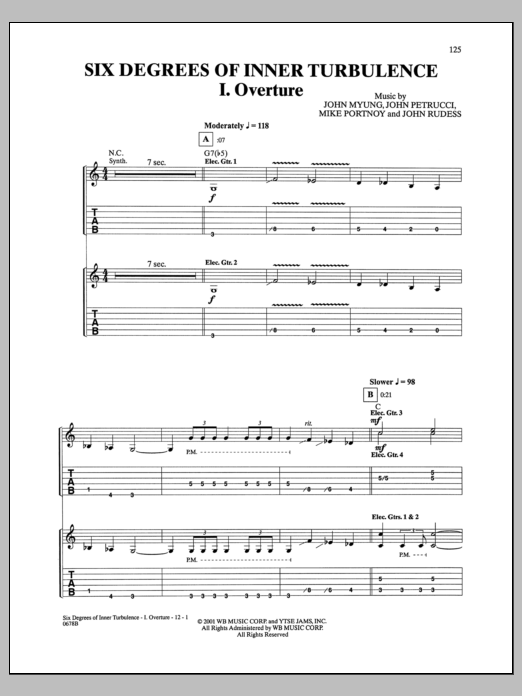 Produktbild zu: Six Degrees Of Inner Turbulence: I. Overture