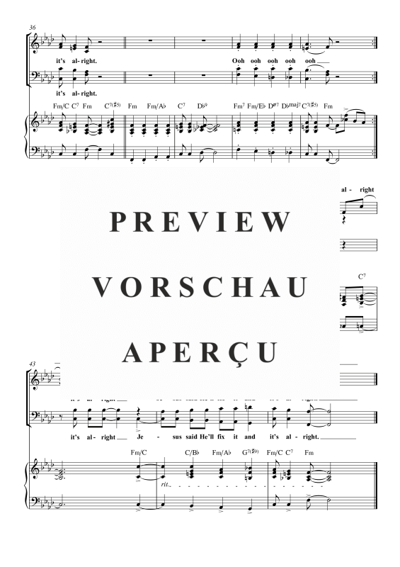 Produktgalerie: Seite 11 von 11 It´s Alright, , Gemischter Chor SAB und Klavier