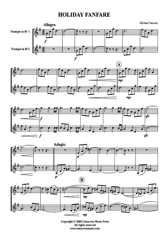 Produktbild zu: Holiday Fanfare Michael Stewart