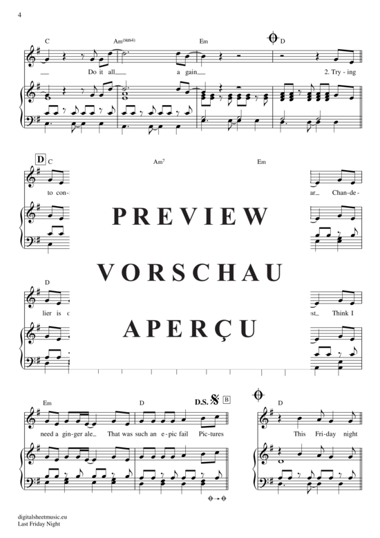 Produktgalerie: Seite 5 von 7 Last Friday Night , Perry, Katy, Klavier und Gesang