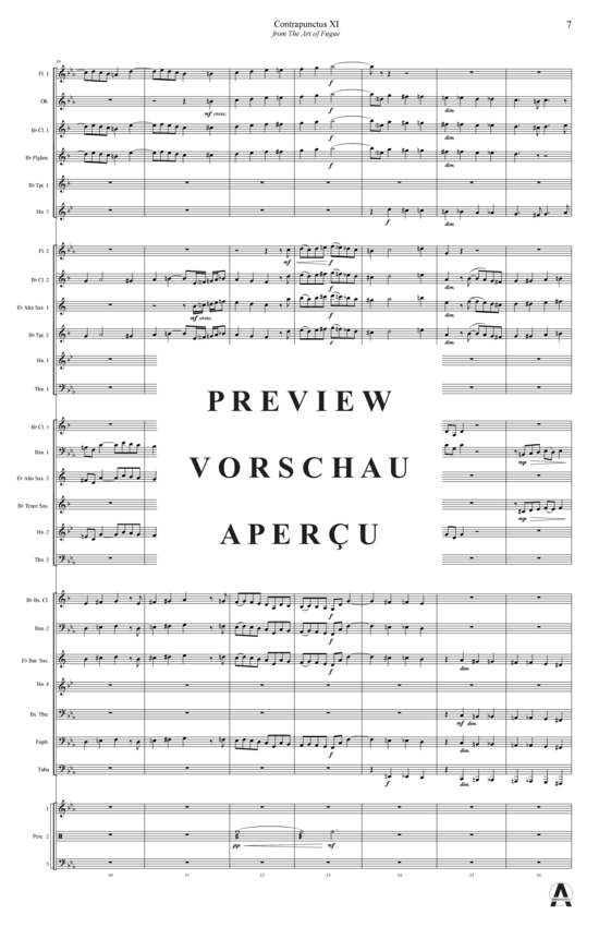 Produktgalerie: Seite 10 von 21 Contrapunctus 11 aus Kunst der Fuge , , (Concert Band)
