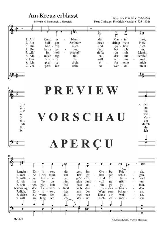 gallery: Am Kreuz erblasst, , Gemischter Chor