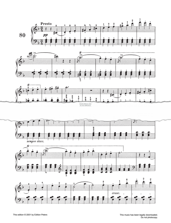 Produktgalerie: Seite 1 von 1 Presto Op. 139 No. 80, Carl Czerny, Klavier