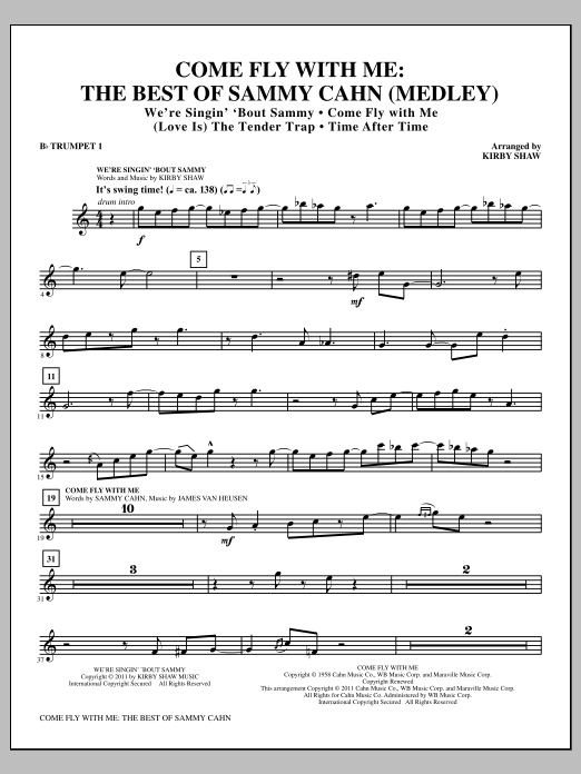 Product picture to: Come Fly With Me: The Best Of Sammy Cahn - Bb Trumpet 1