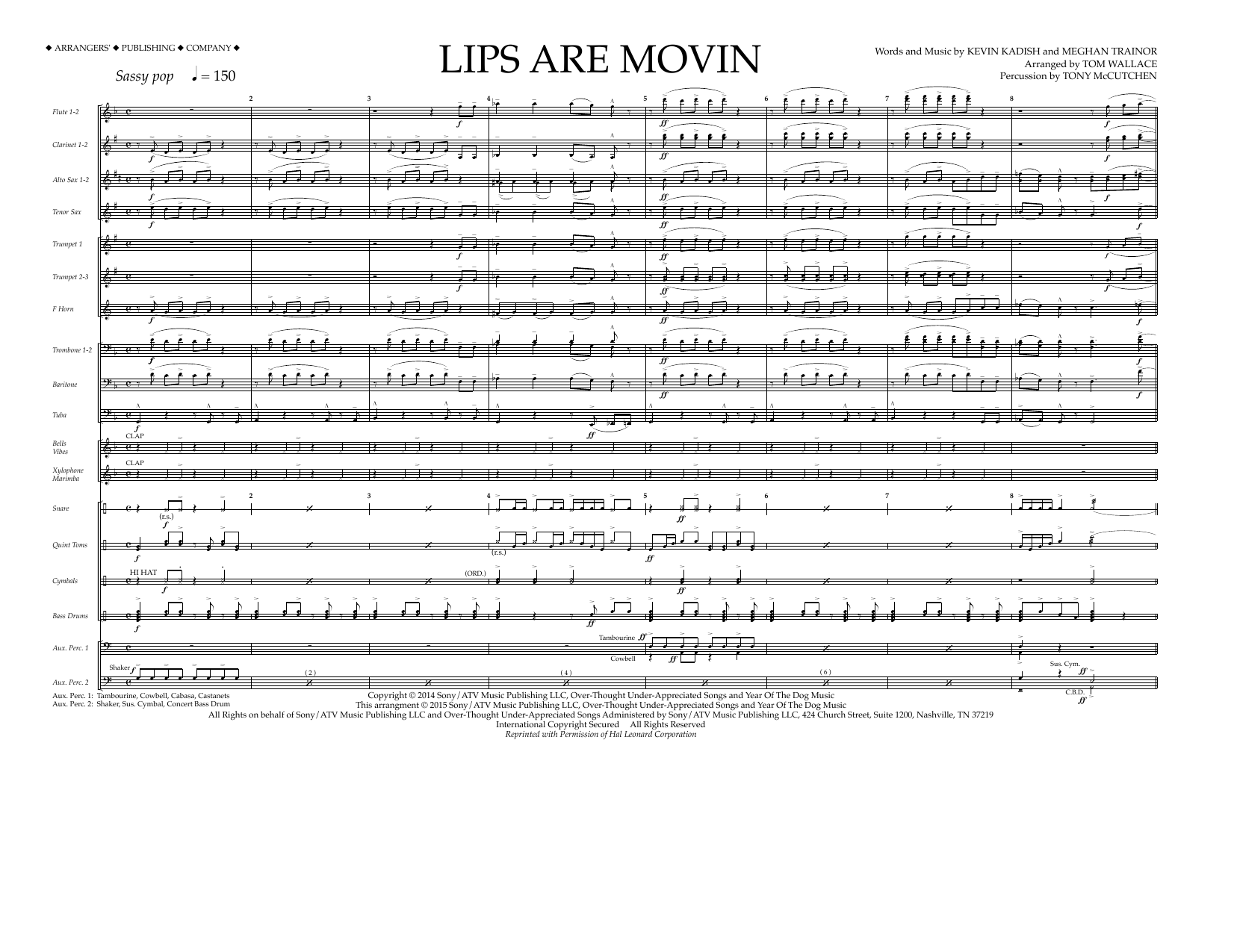 Produktbild zu: Lips Are Movin - Full Score